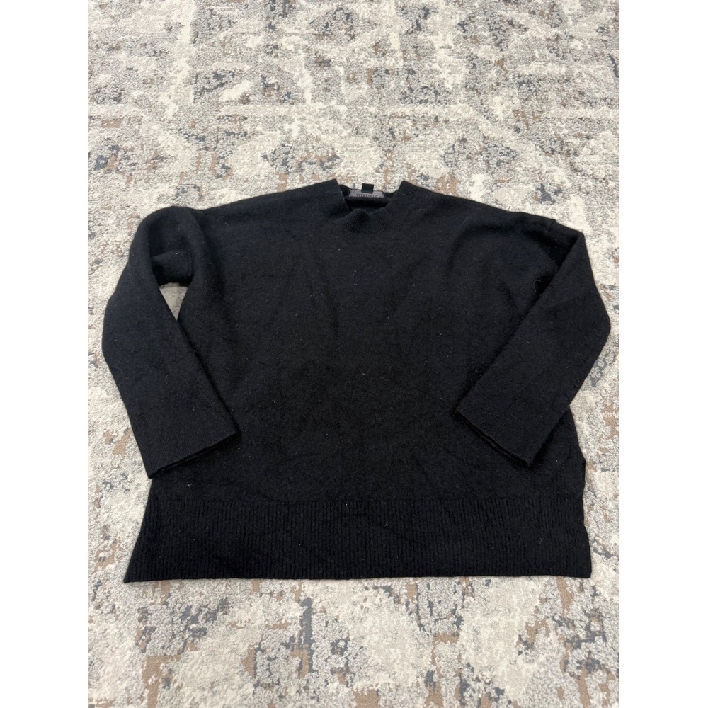 AllSaints Darla Tiana Black Wool Yak Blend Knit Sweater Dress WD350V Medium